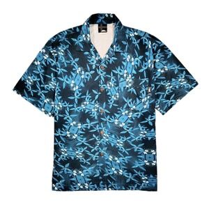 Vtg 90s NO FEAR Shirt Made In USA Hawaiian Mens Button Up Surf Y2K Camp